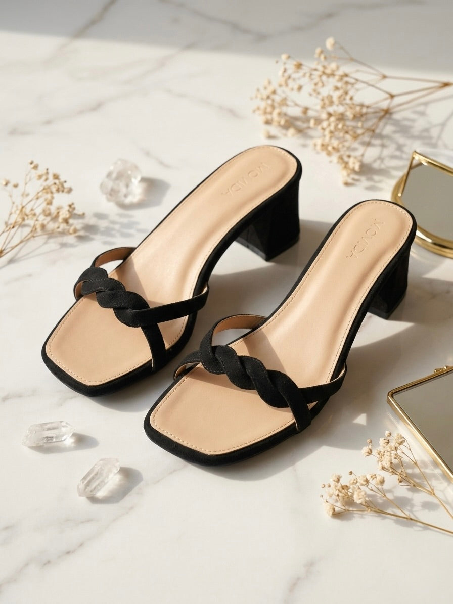 Heel Strap Slide - Black