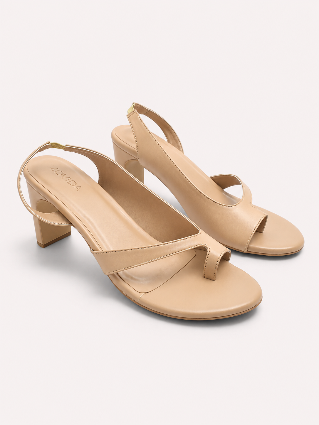 Vera Thong Strap Cone Heel Slingback – Tan