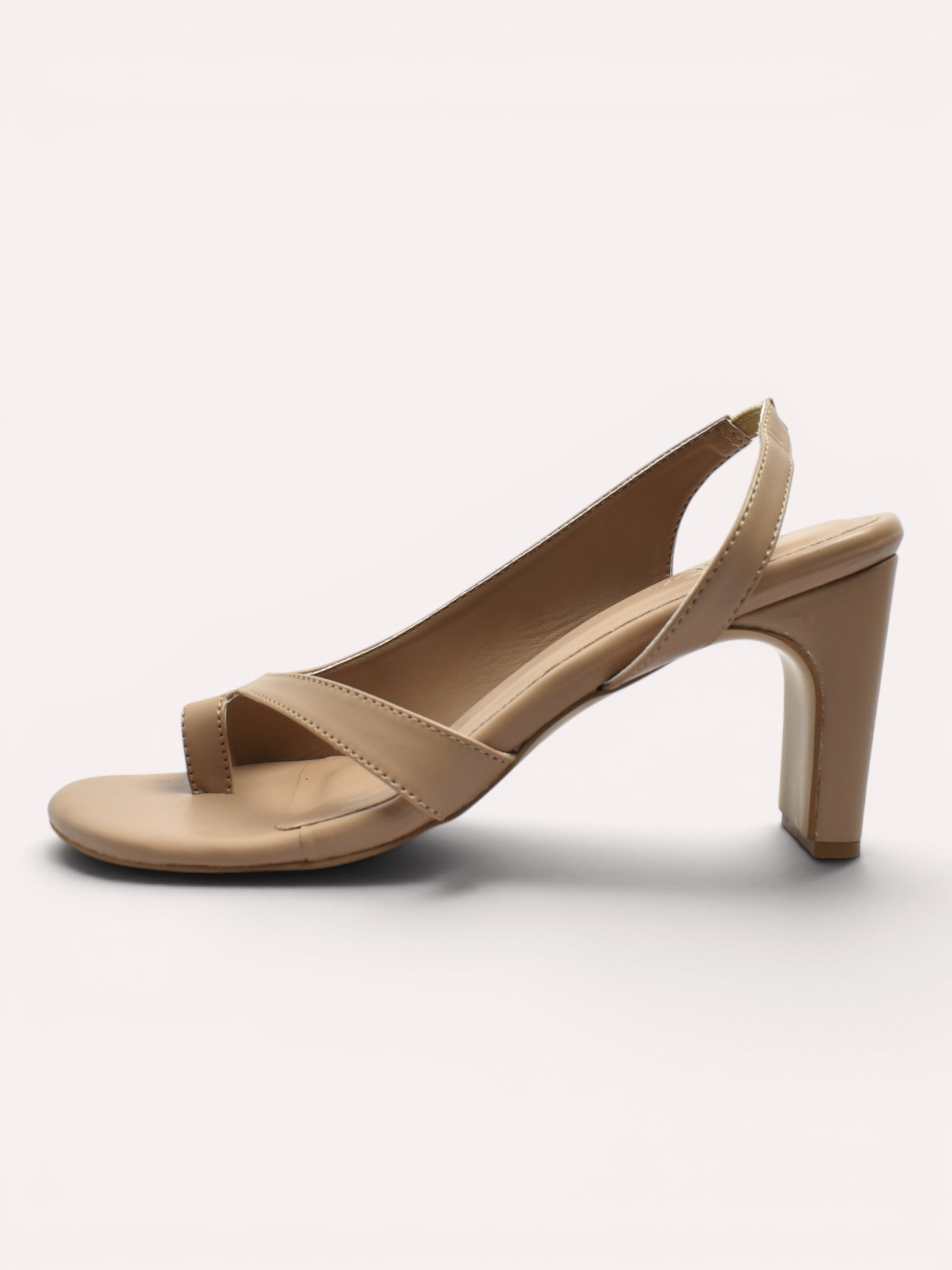 Vera Thong Strap Cone Heel Slingback – Tan