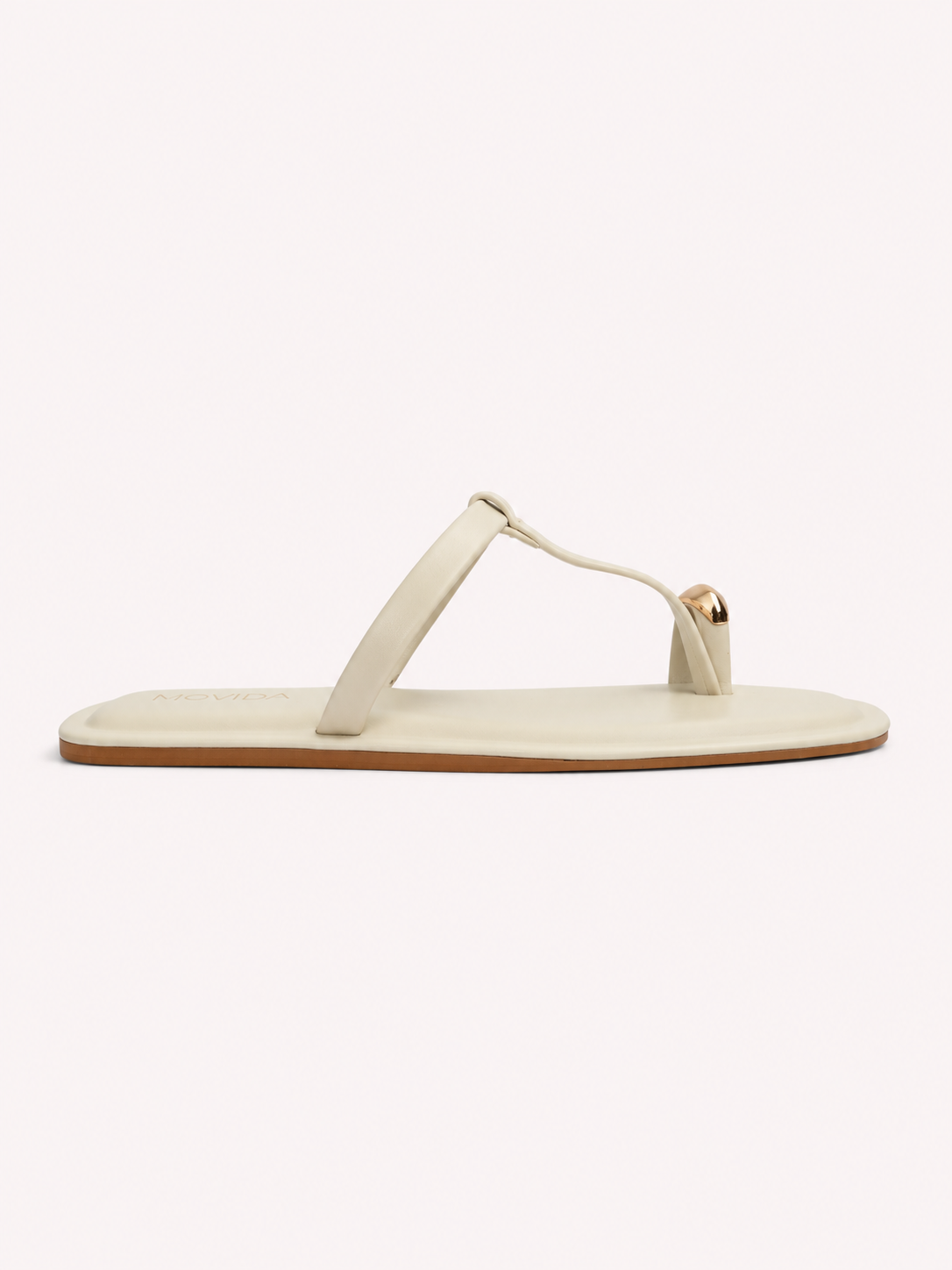 Sable Gold Shell T-Bar  Thong Sandal – Cool Grey