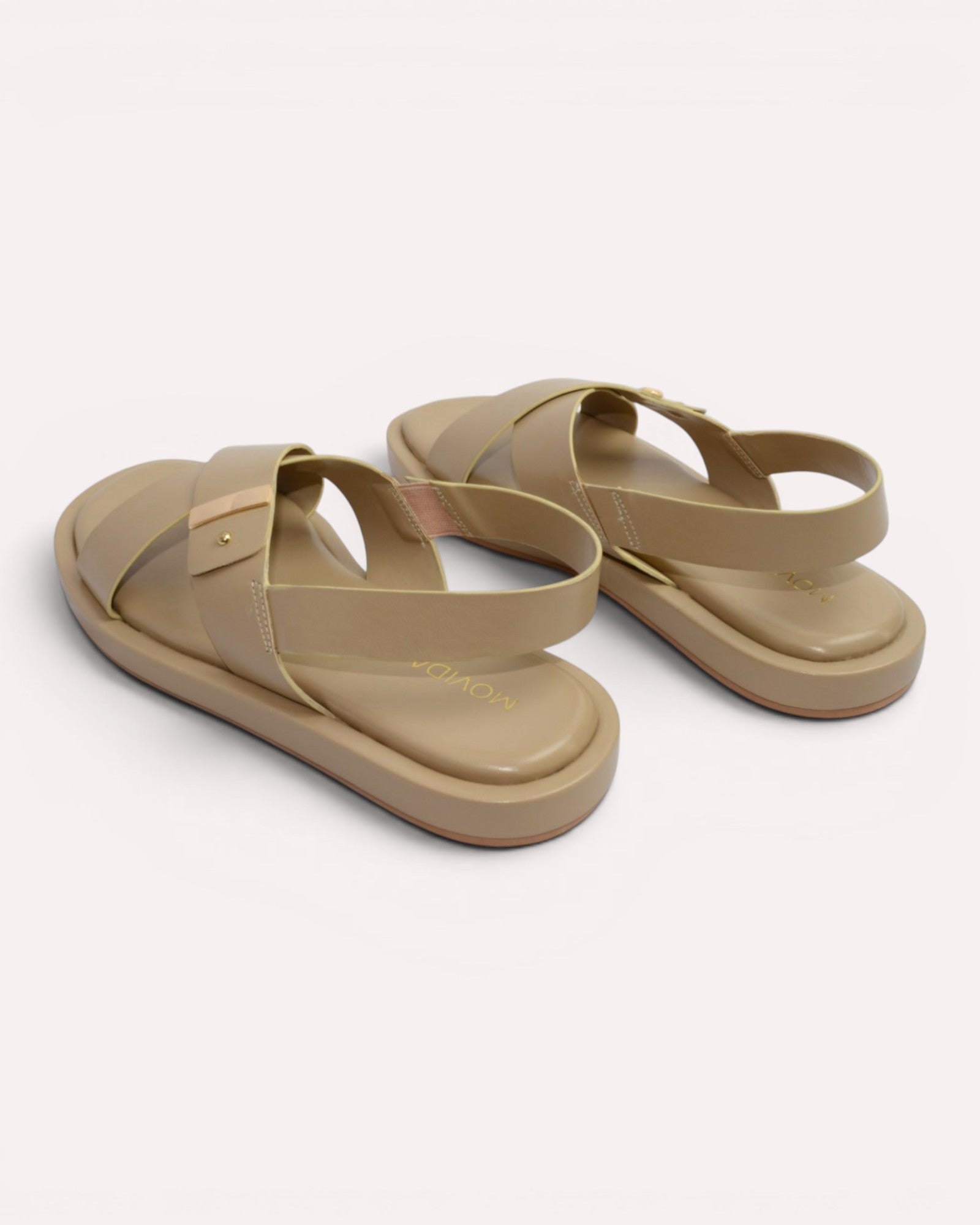 Cruz Crossover Slingback Flatform Sandals – Camel