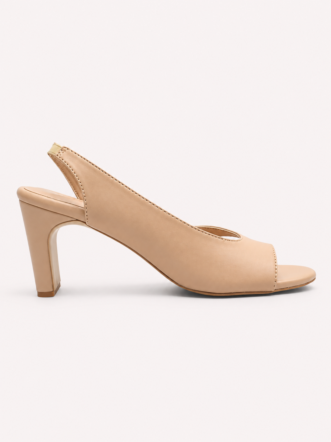 Vera Thong Strap Cone Heel Slingback – Tan
