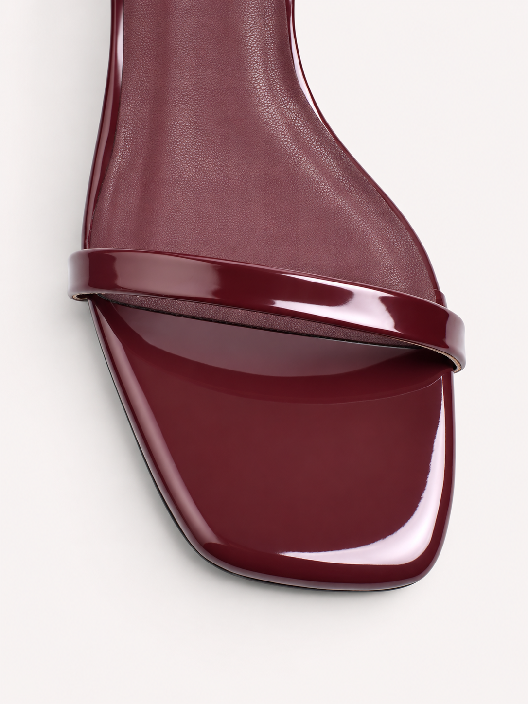 Reva Dual Strap Gold Bar Kitten Heel Mule – Wine