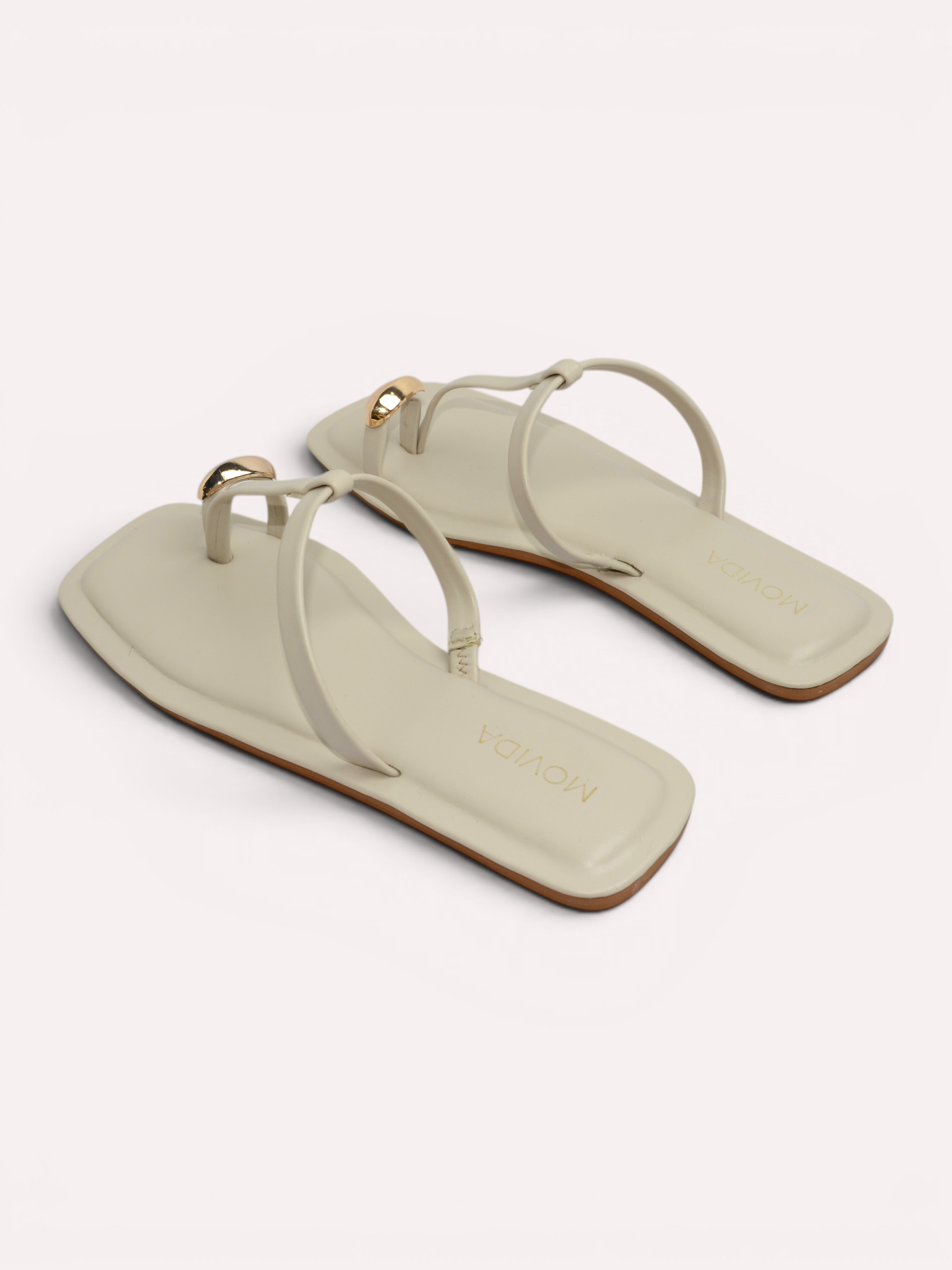 Sable Gold Shell T-Bar  Thong Sandal – Cool Grey