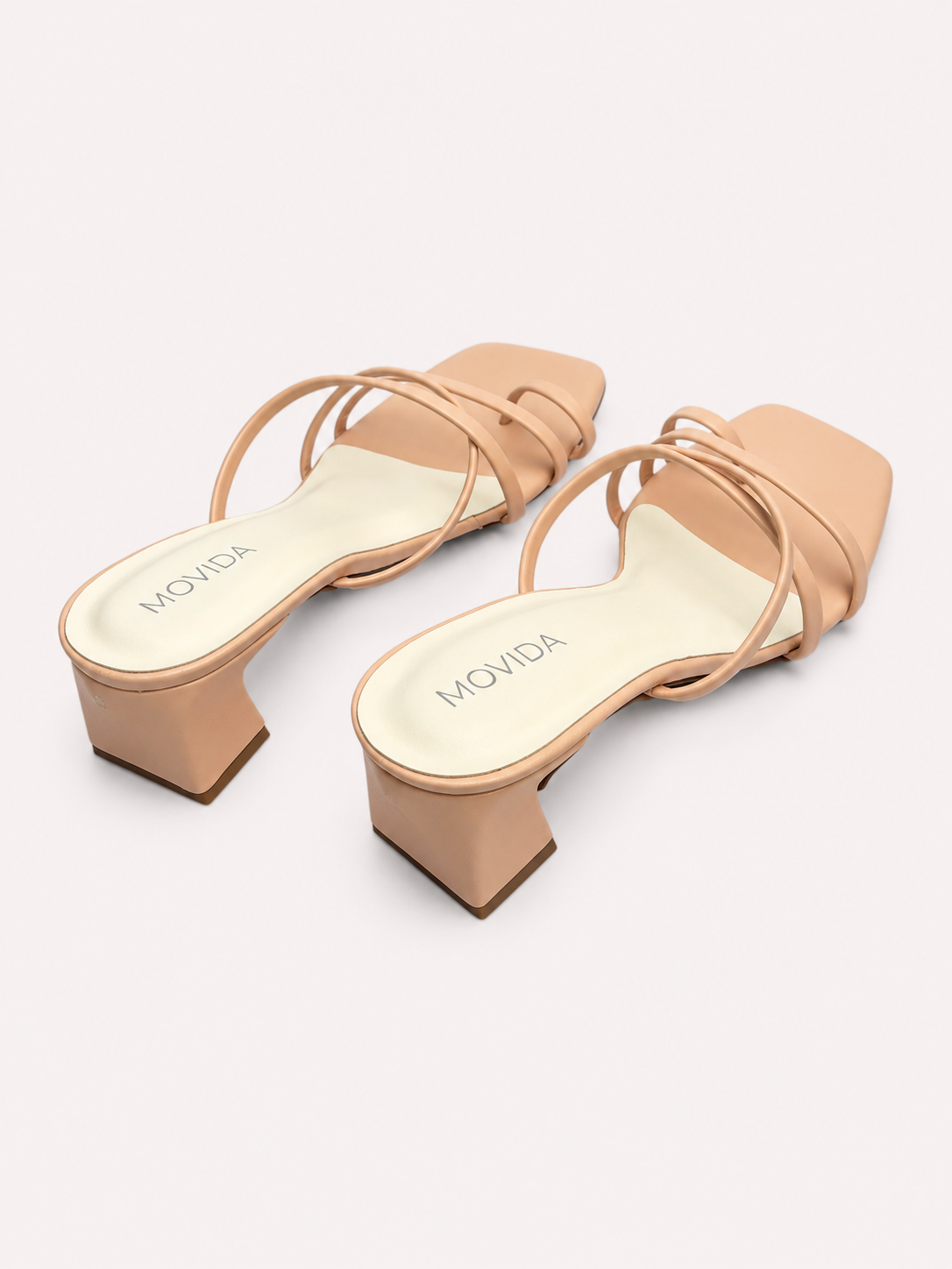 Heel Cross Strap Toe Ring Sandal - Salmon