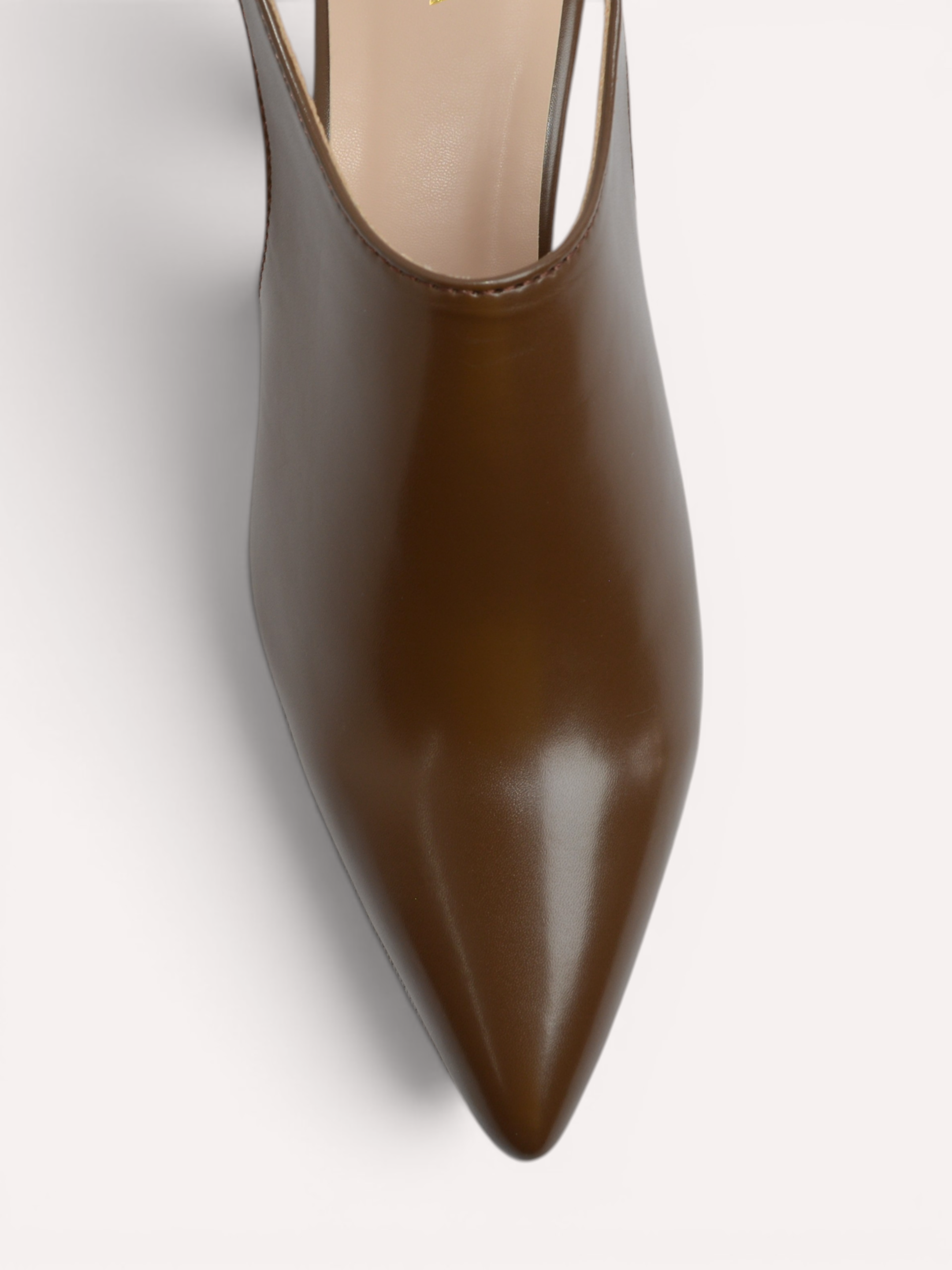 Celeste Kitten Heel Slingback –  Brown