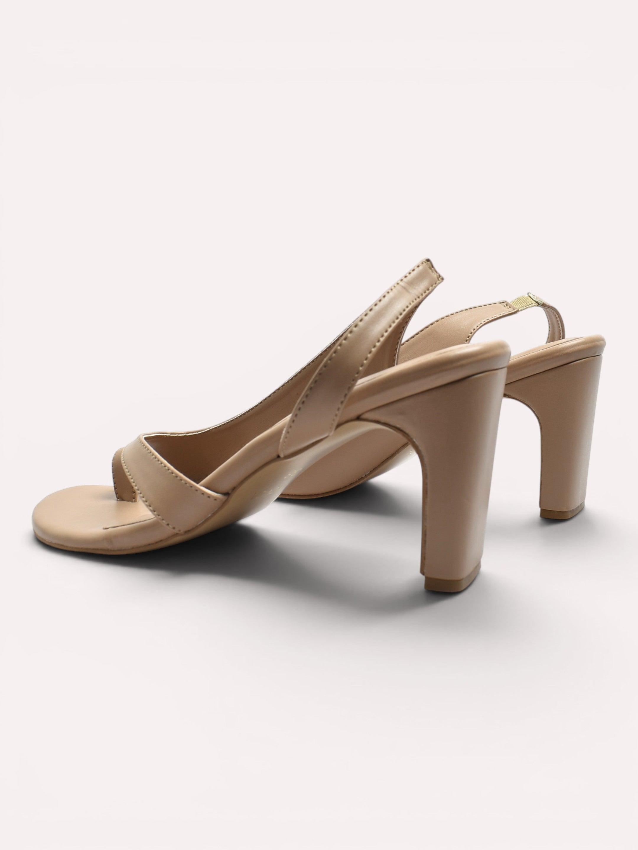 Vera Thong Strap Cone Heel Slingback – Tan