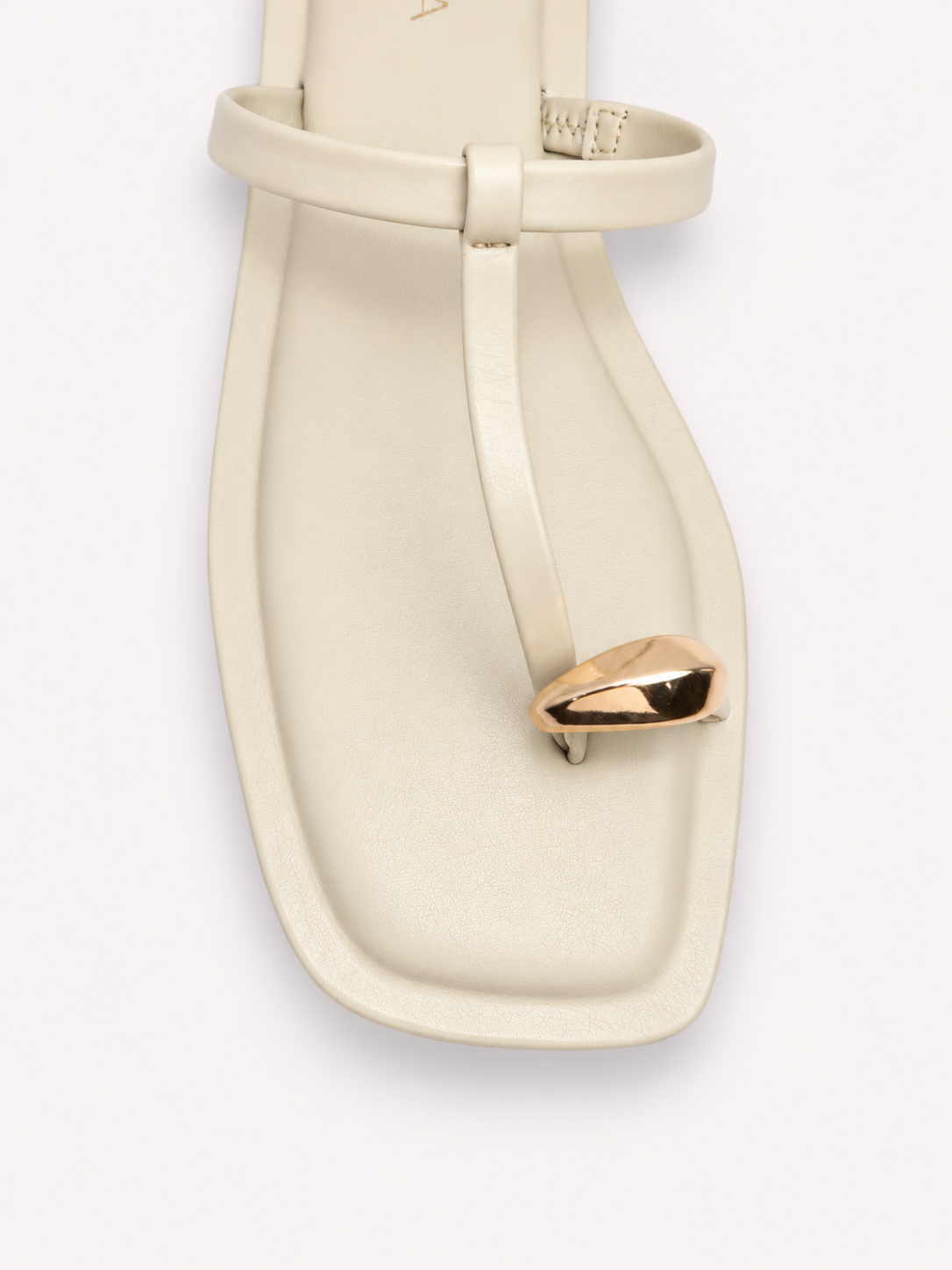 Sable Gold Shell T-Bar  Thong Sandal – Cool Grey