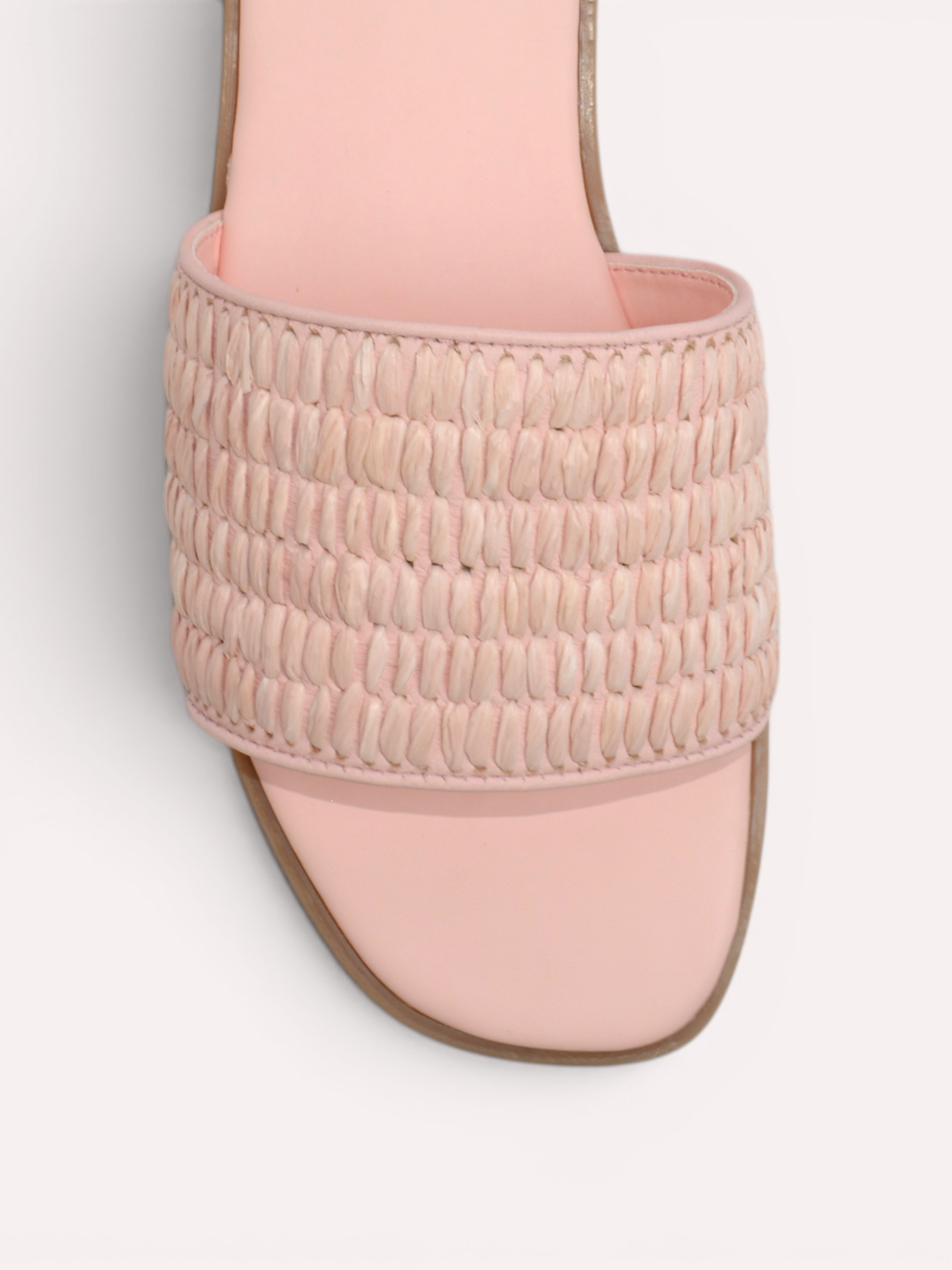 Isla Woven Wide Strap Flat Slide – Pink