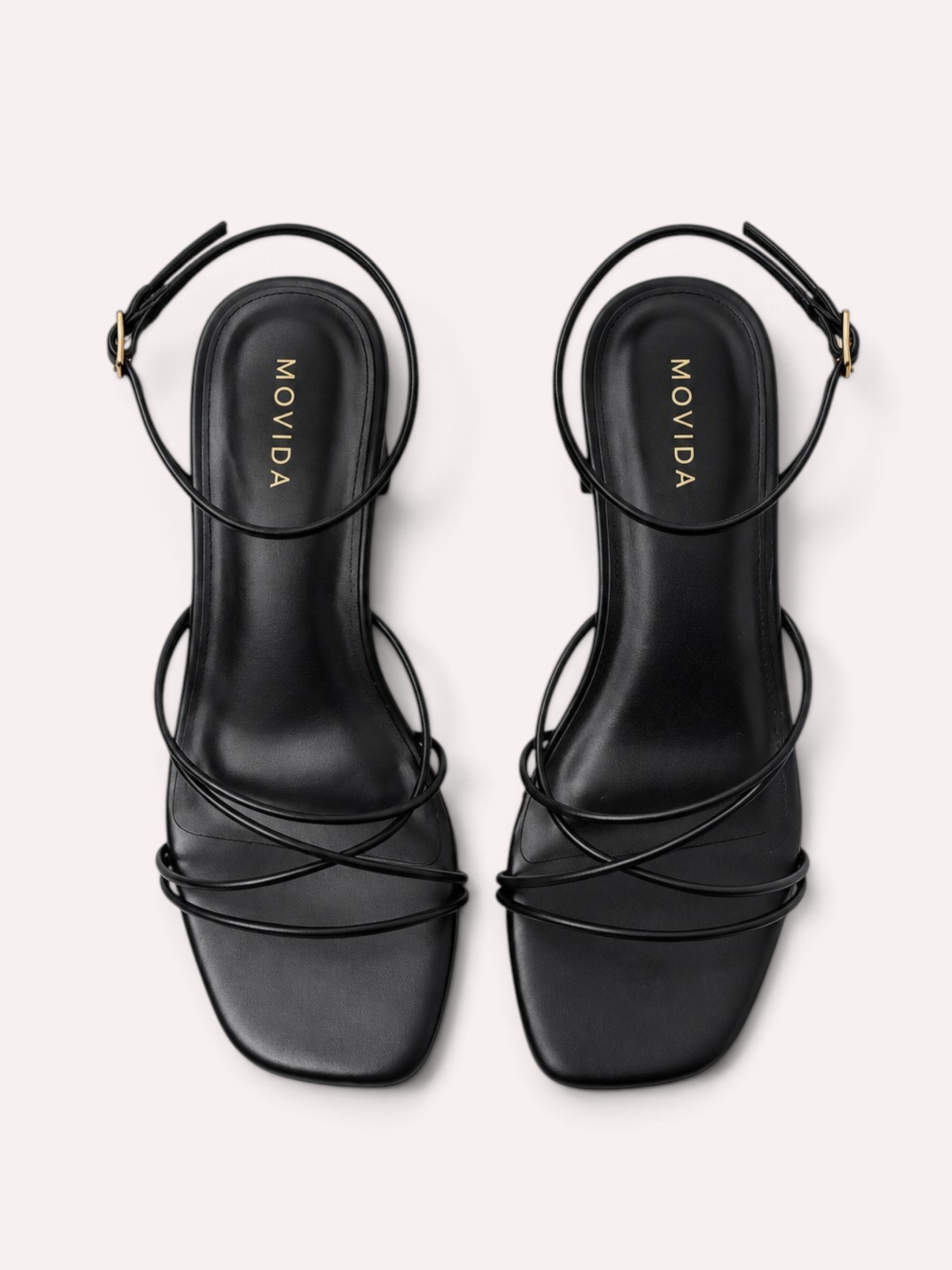 Solana Cross-Strap Flared Block Heel Sandal – Black