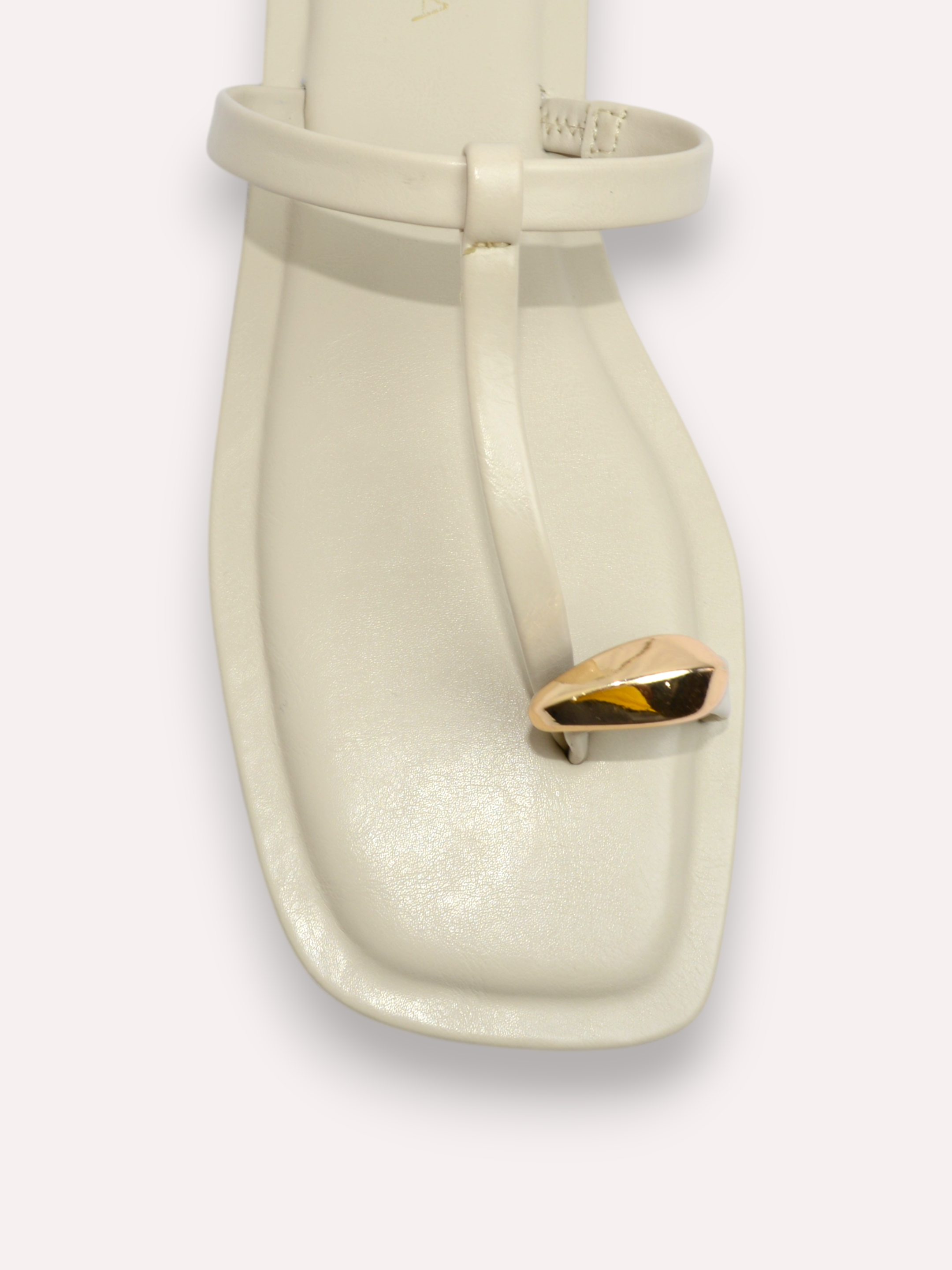Sable Gold Shell T-Bar  Thong Sandal – Cool Grey
