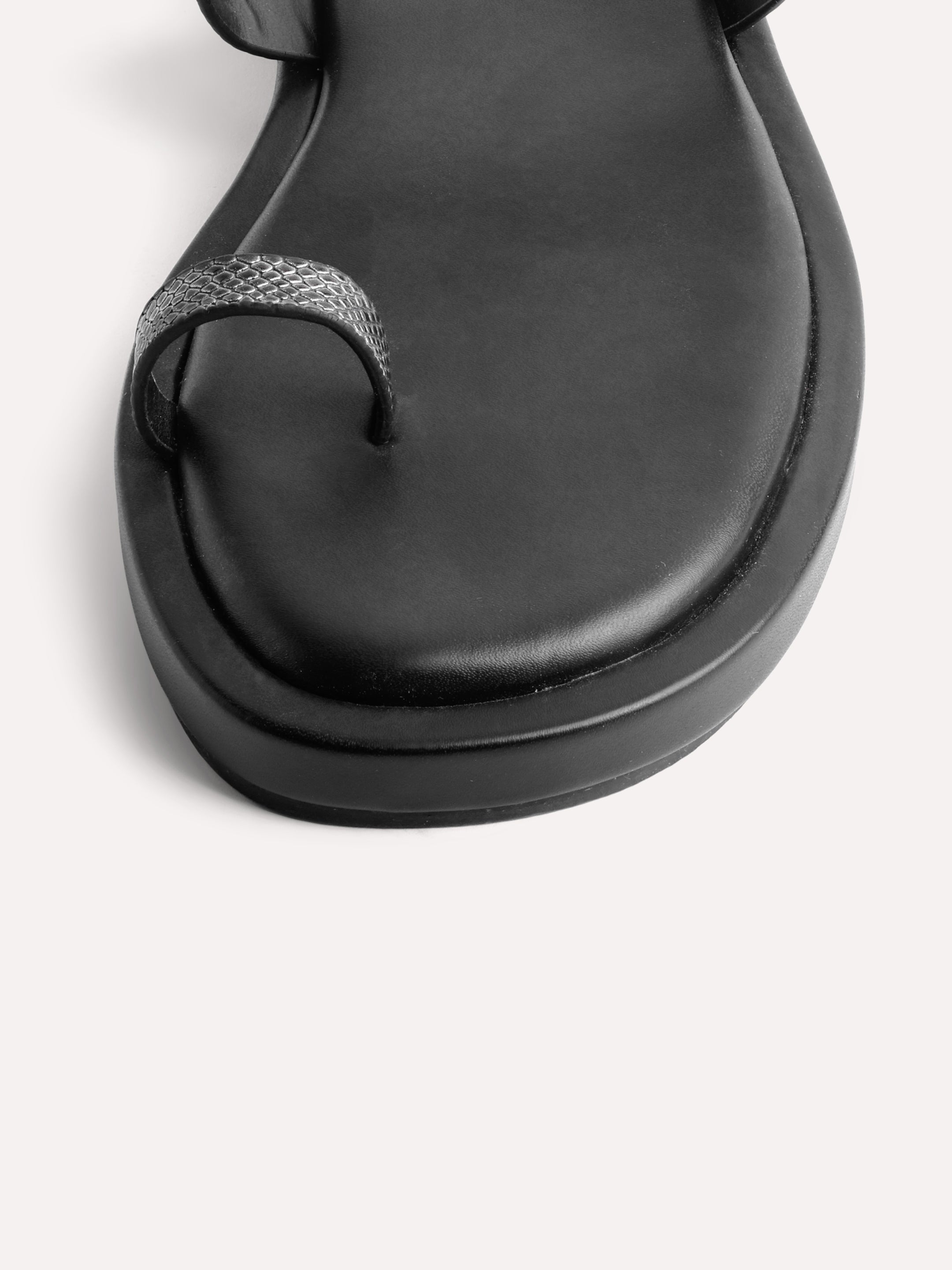 Textured Slip-On Open Toe Sandals  - Gun Metal