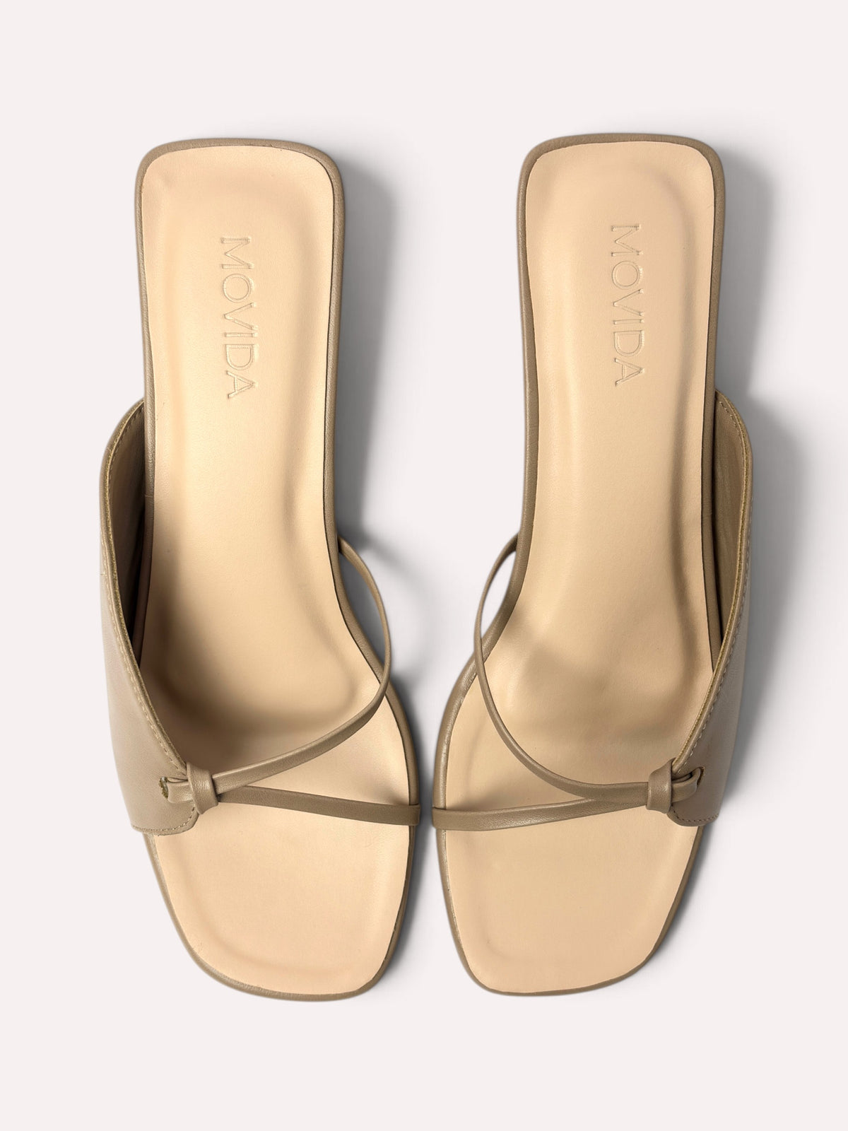 Lumina Sculptural Trumpet-Heel Strappy Mule – Camel