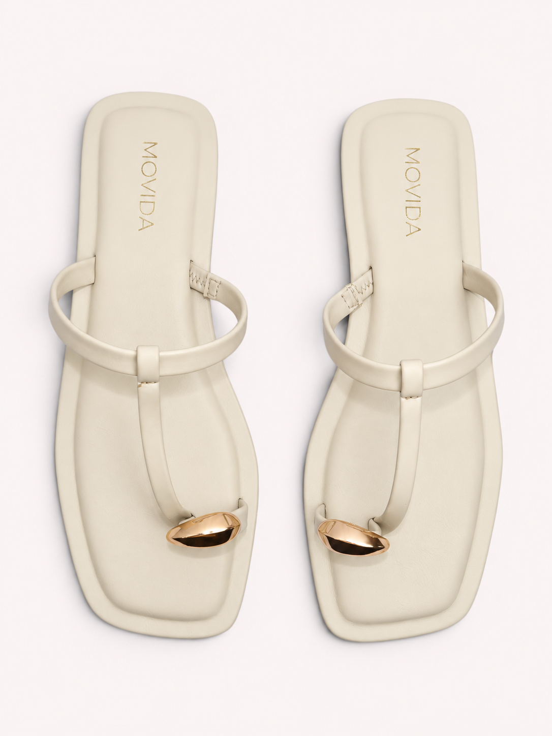 Sable Gold Shell T-Bar  Thong Sandal – Cool Grey