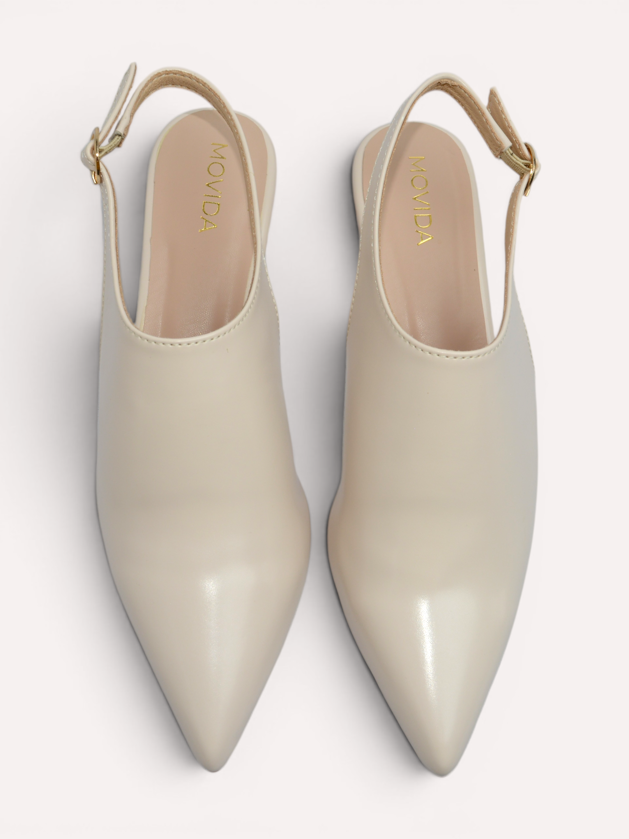 Celeste Kitten Heel Slingback – Cream