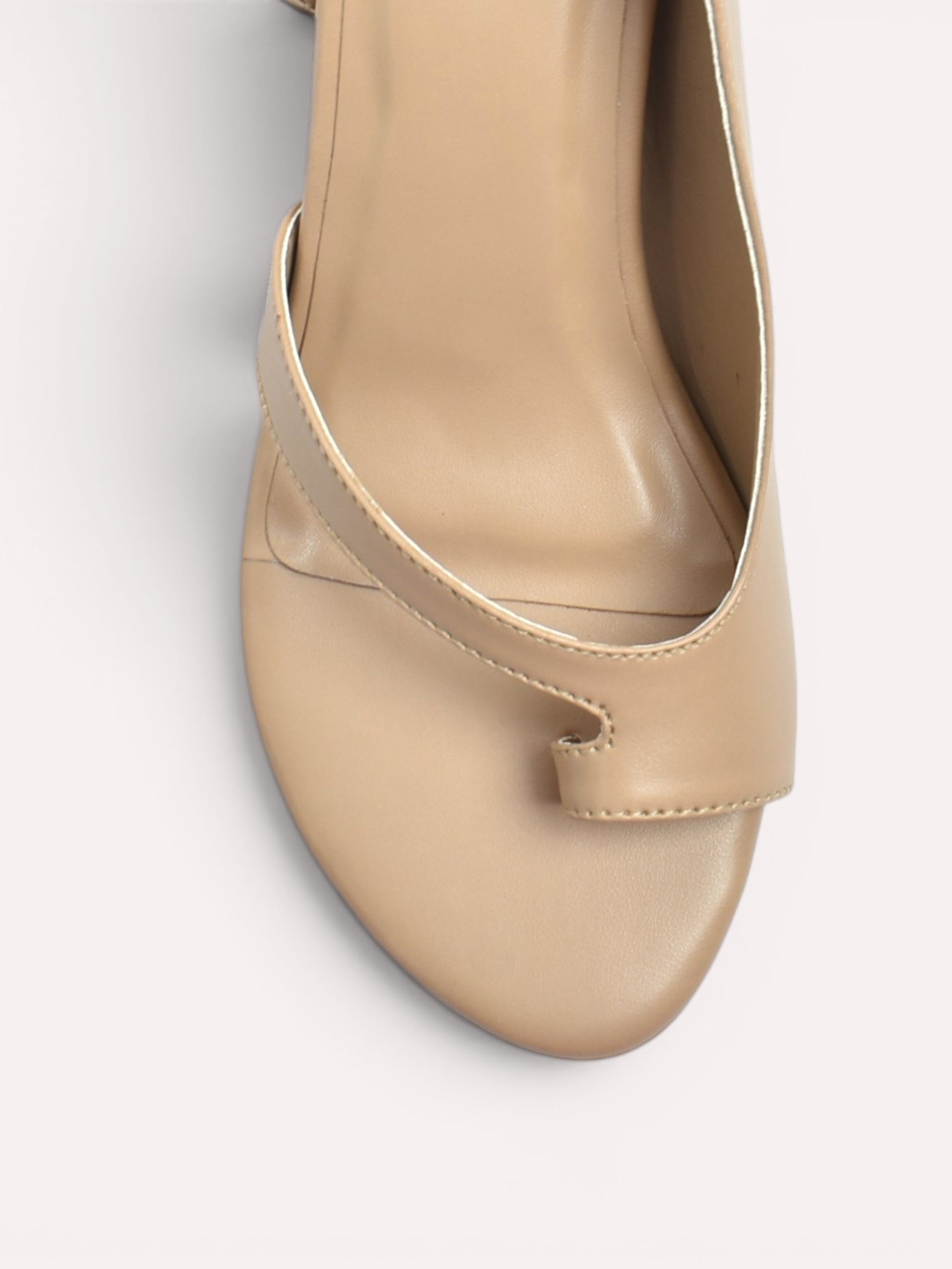 Vera Thong Strap Cone Heel Slingback – Tan