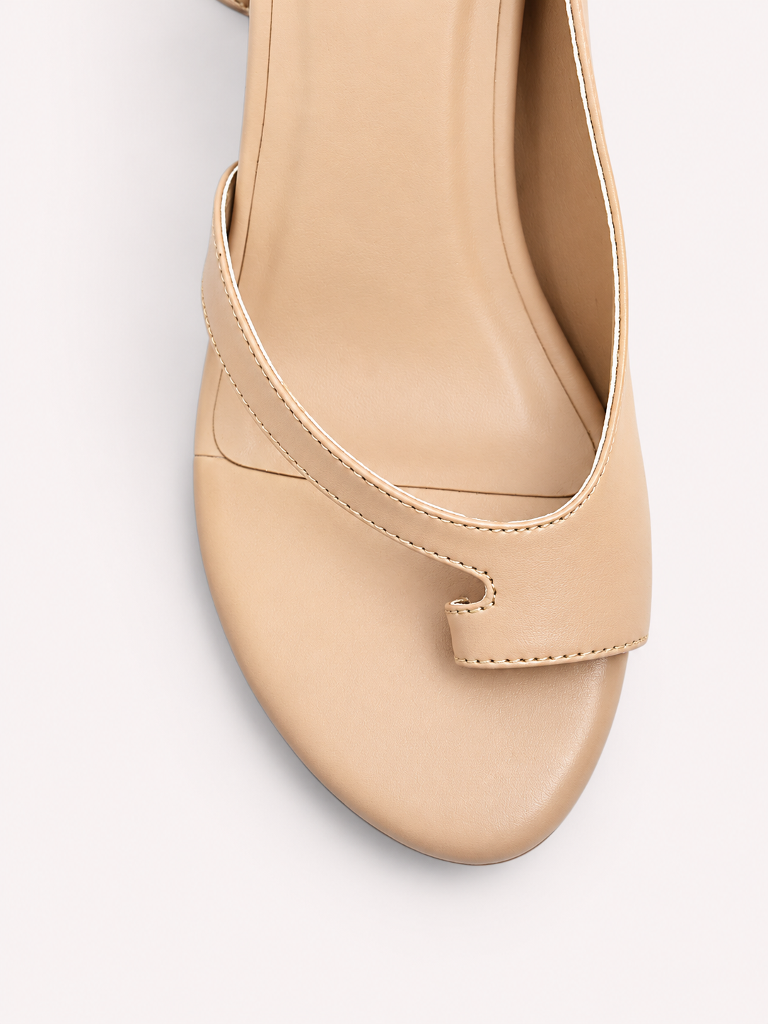 Vera Thong Strap Cone Heel Slingback – Tan