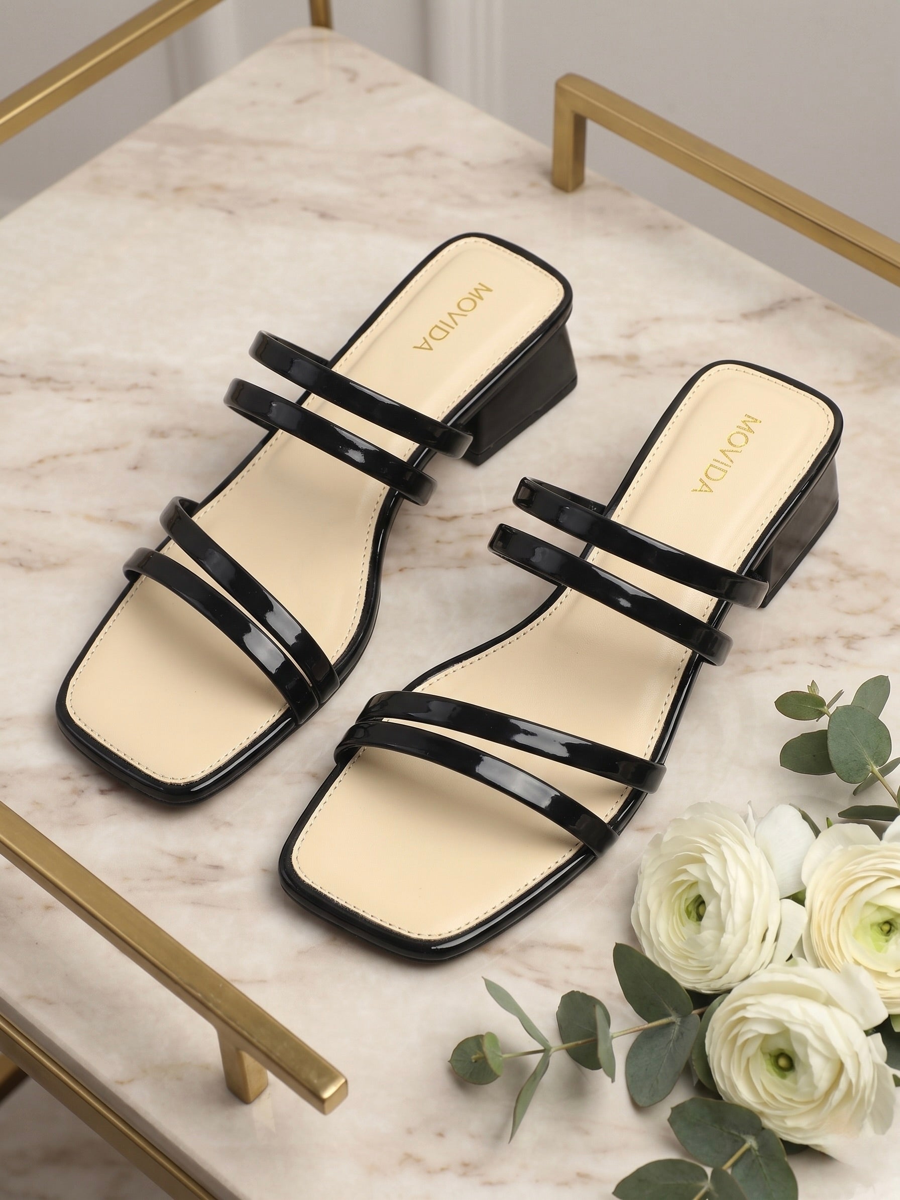 Heel Straps Sandle Strap Sandal - Black