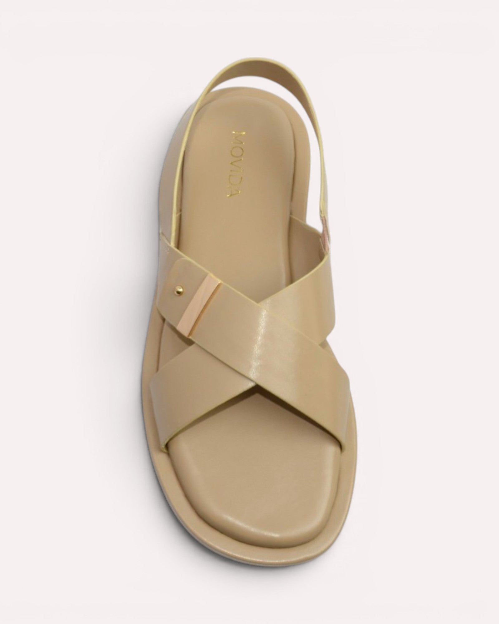 Cruz Crossover Slingback Flatform Sandals – Camel