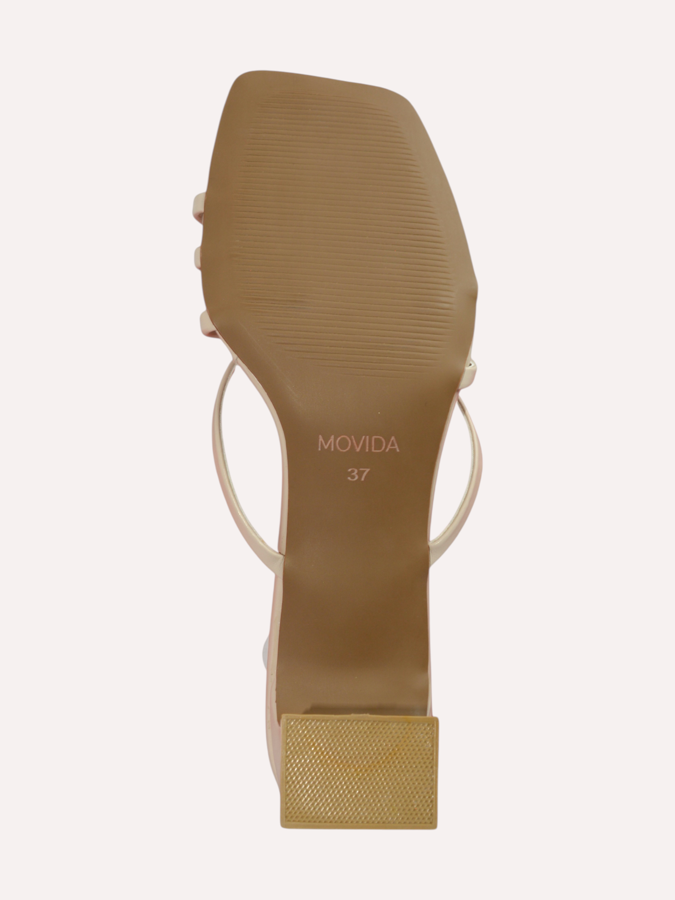 Heel Cross Strap Toe Ring Sandal - Cream