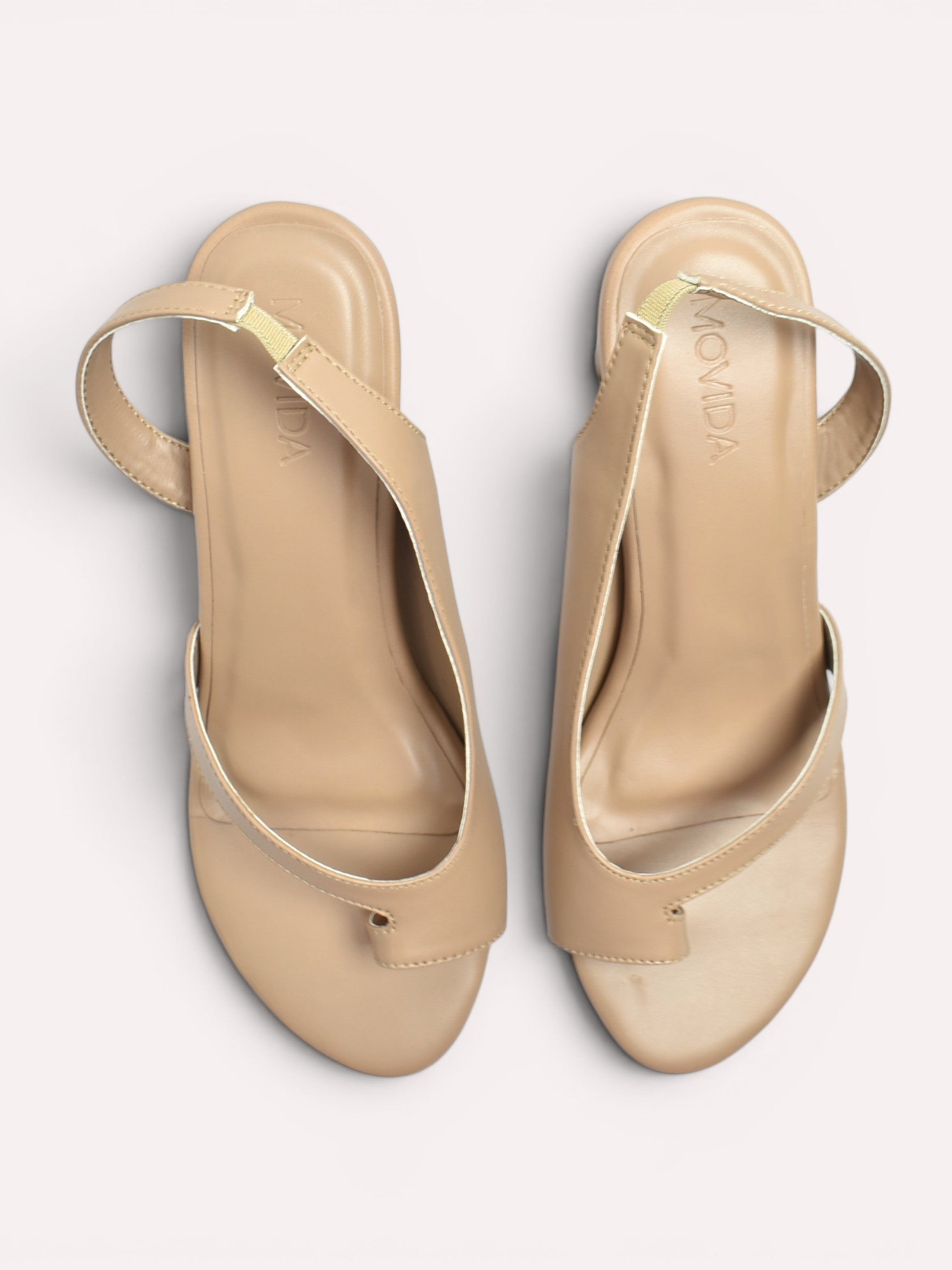Vera Thong Strap Cone Heel Slingback – Tan