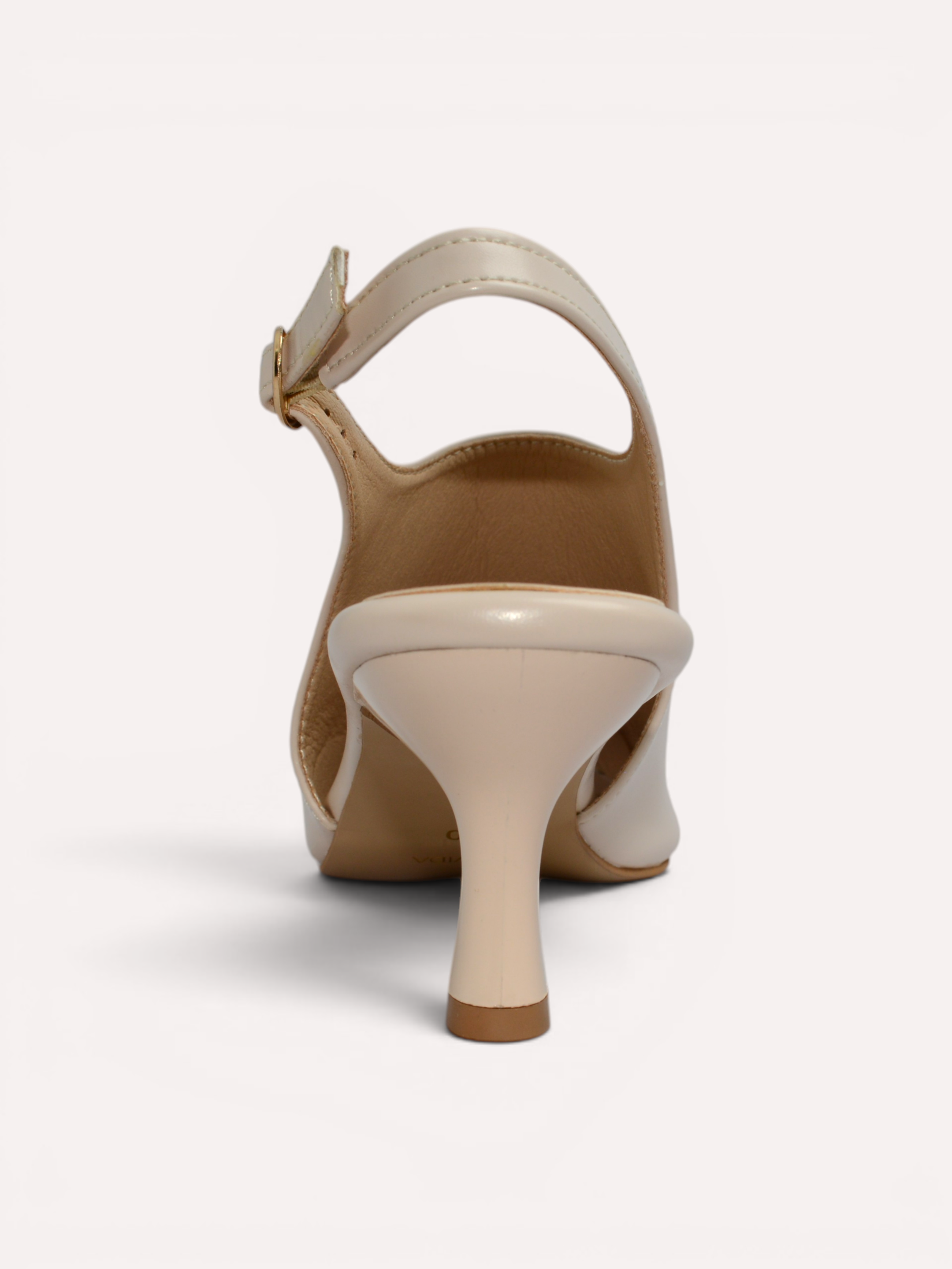 Celeste Kitten Heel Slingback – Cream