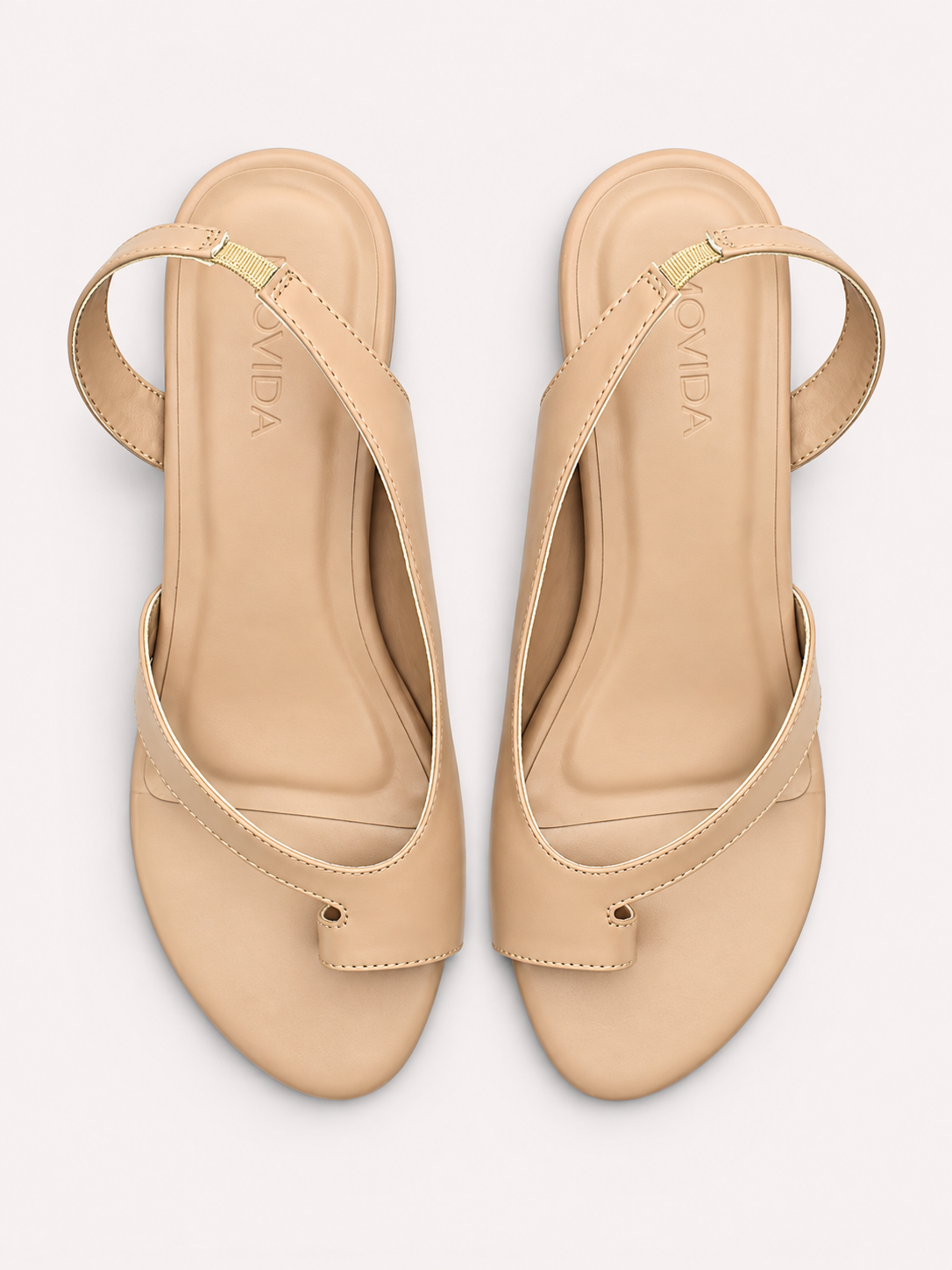 Vera Thong Strap Cone Heel Slingback – Tan