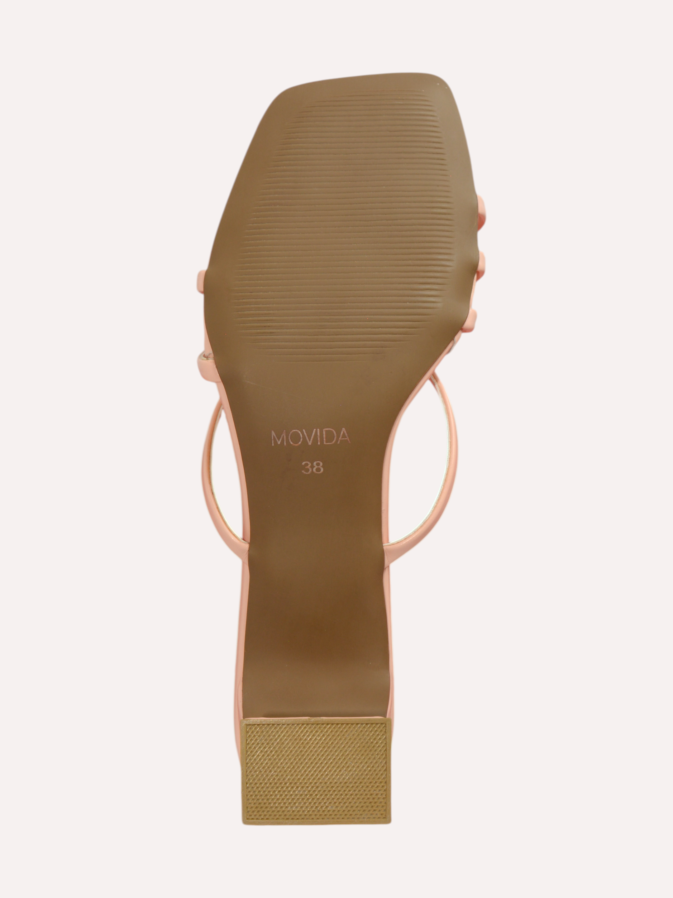 Heel Cross Strap Toe Ring Sandal - Salmon