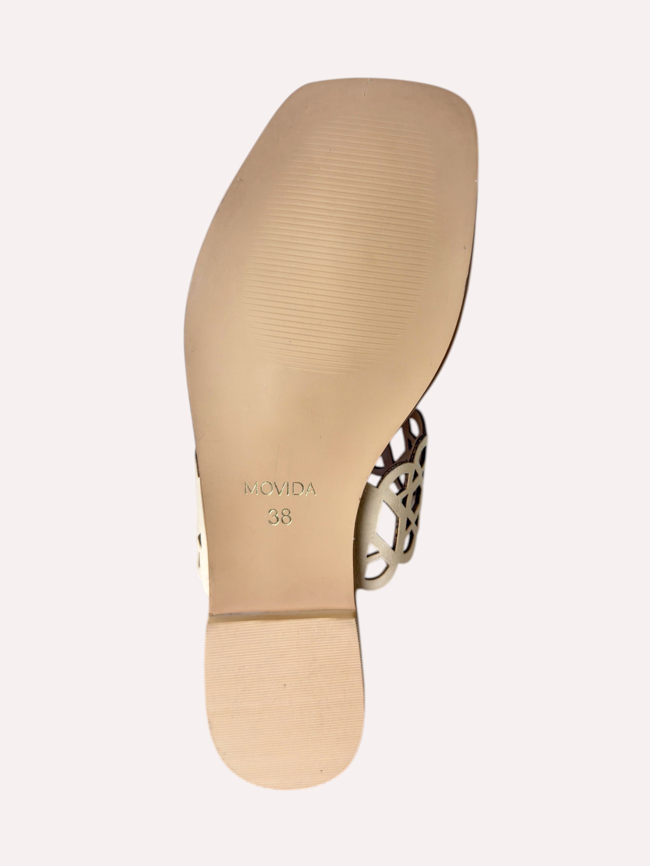 Veda Lattice Toe Ring Flat Sandal – Off White