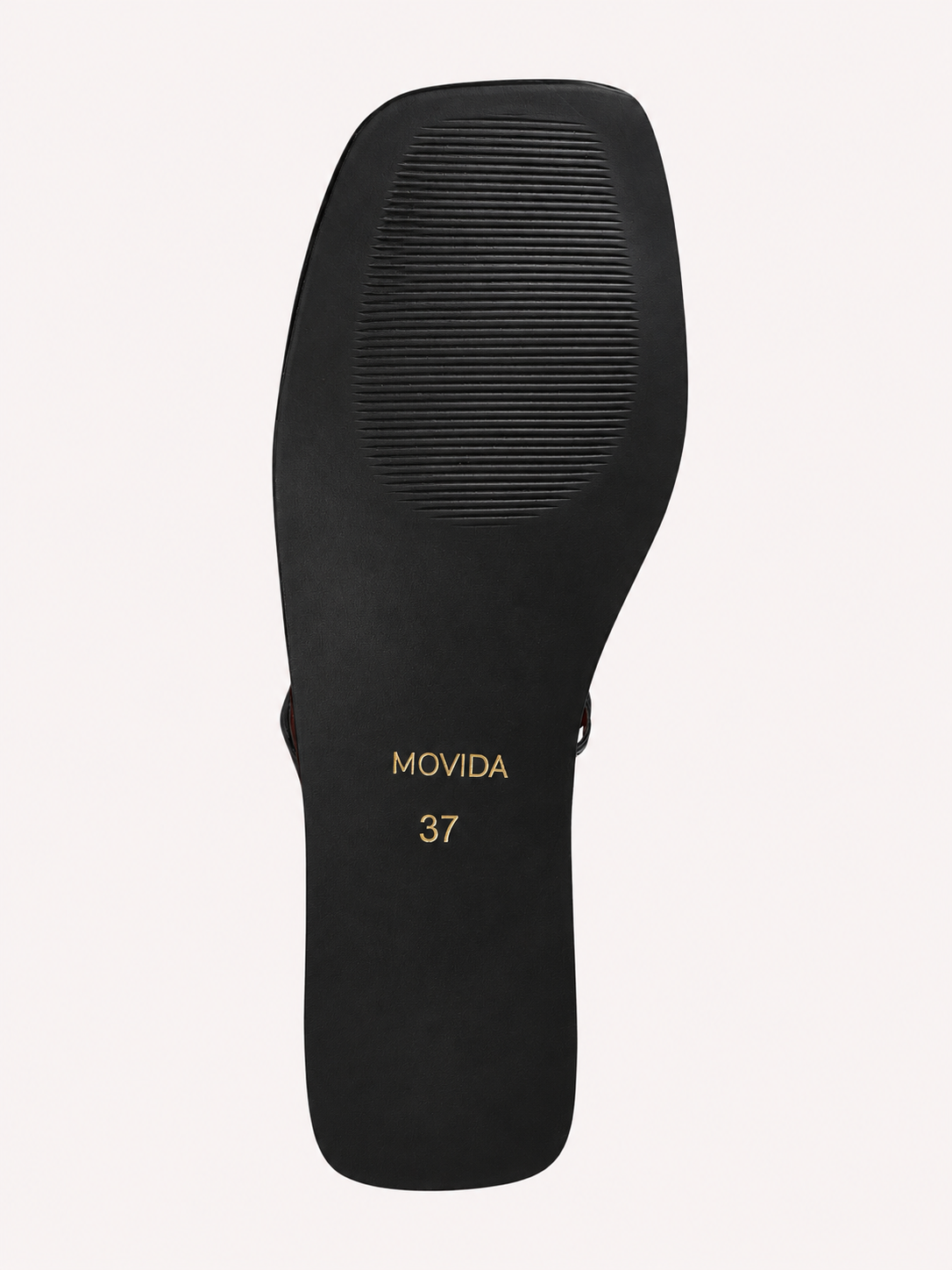 Sable Gold Shell T-Bar  Thong Sandal – Black