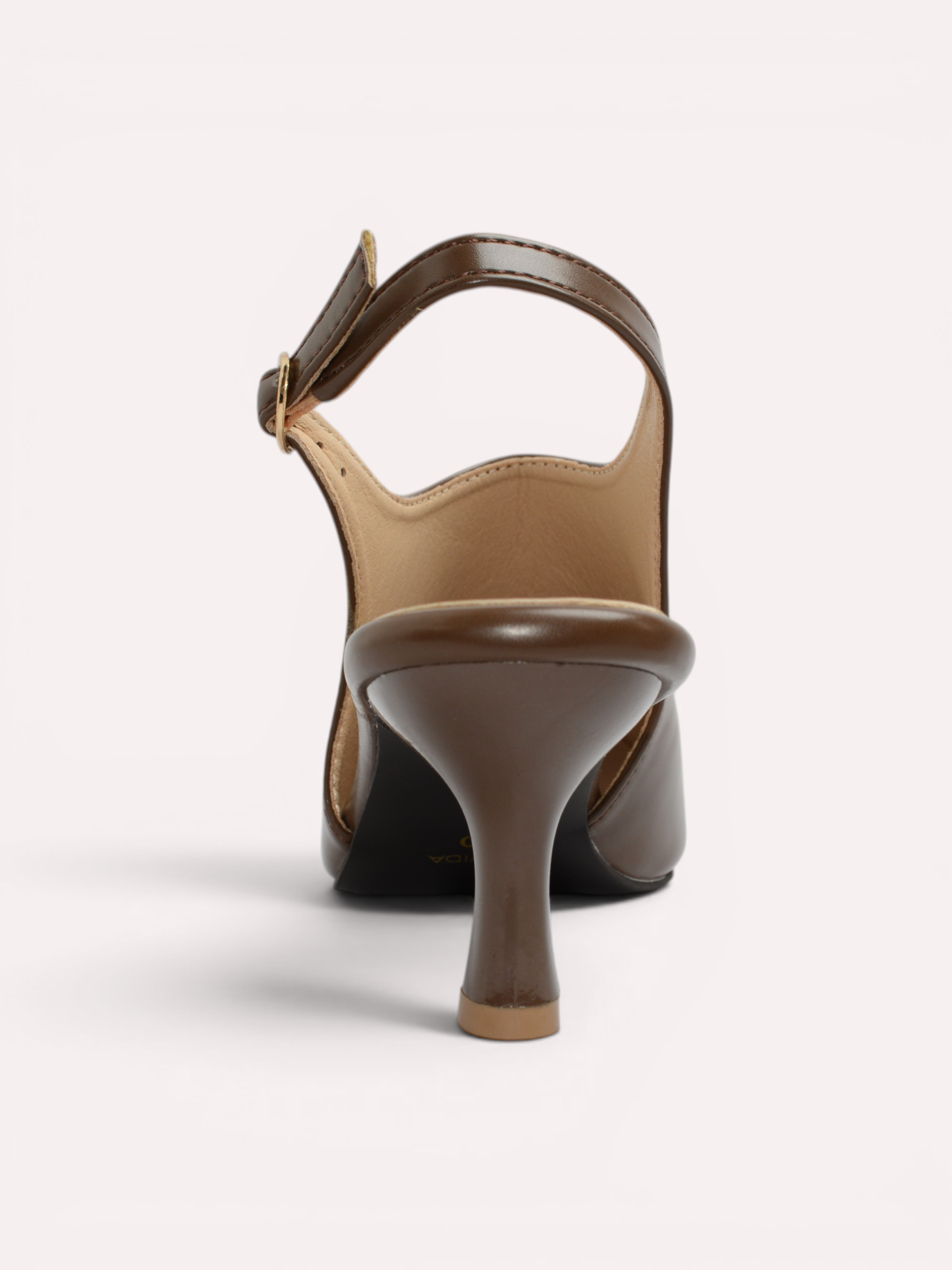 Celeste Kitten Heel Slingback –  Brown