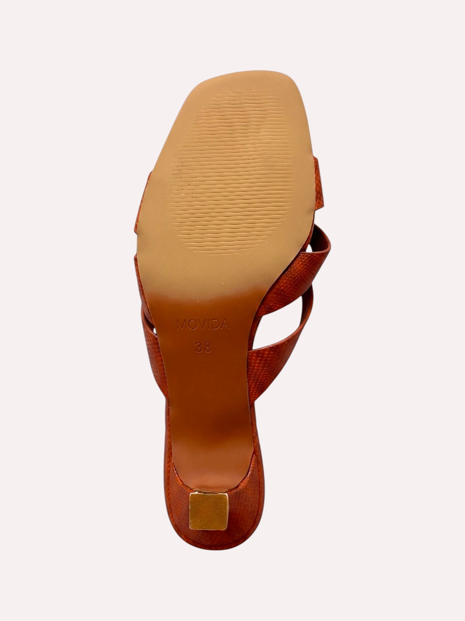 Dune Criss-Cross Spool Kitten Heel Mule – Dark Tan
