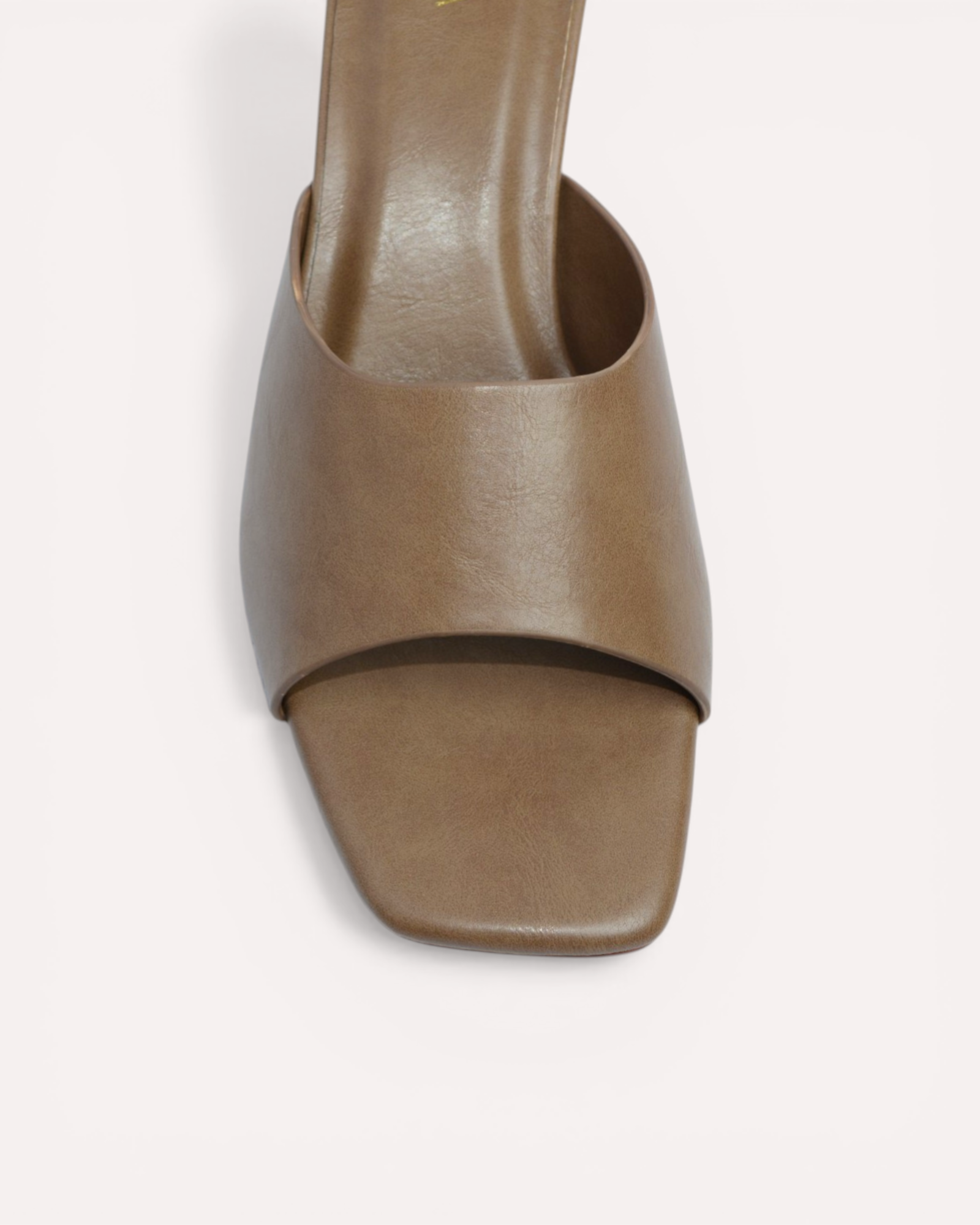 Aria Wide-Strap Block Heel Mule Sandals – Khaki