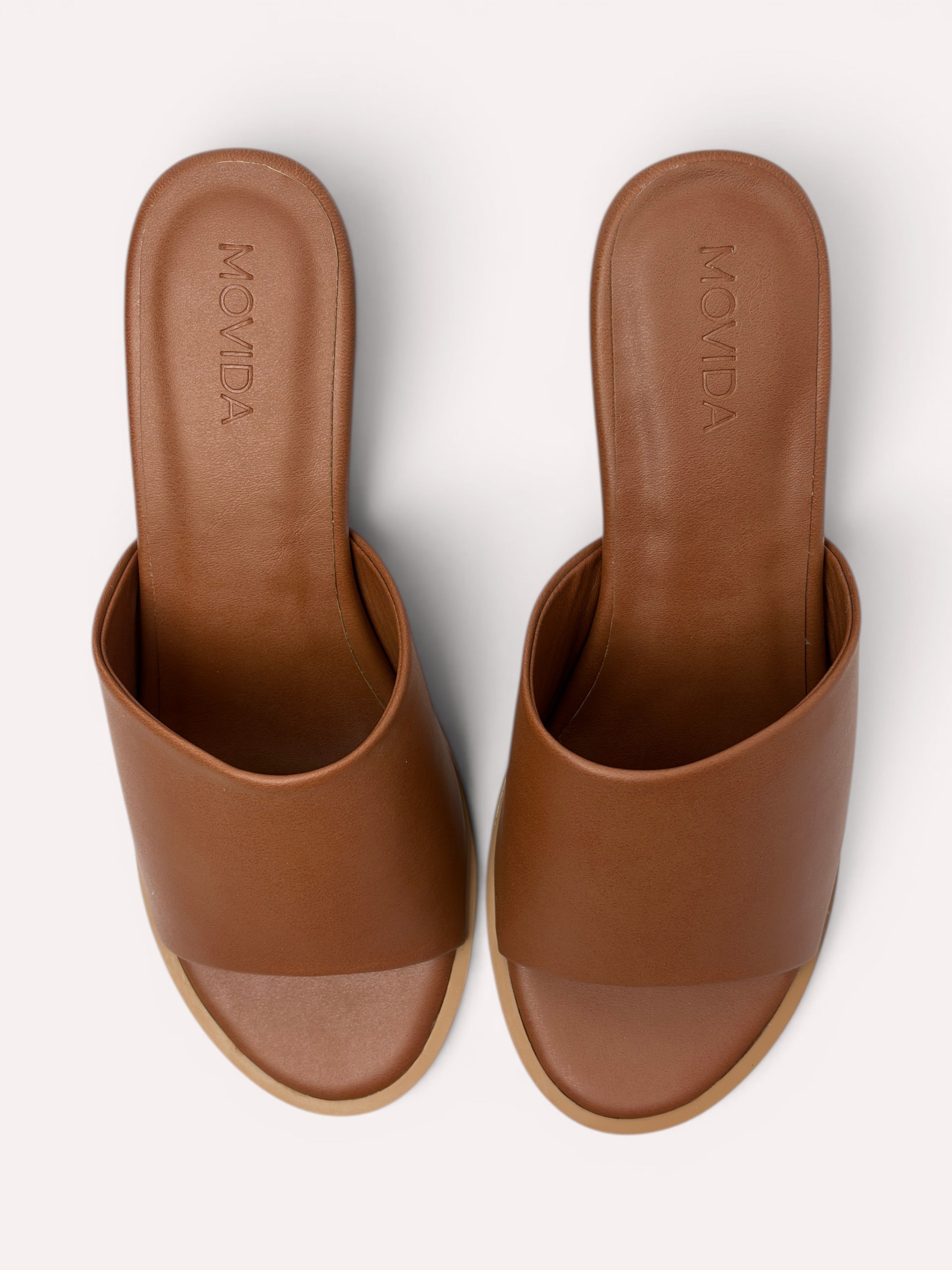 Cleo Sculptural Spiral Heel Mule – Tan