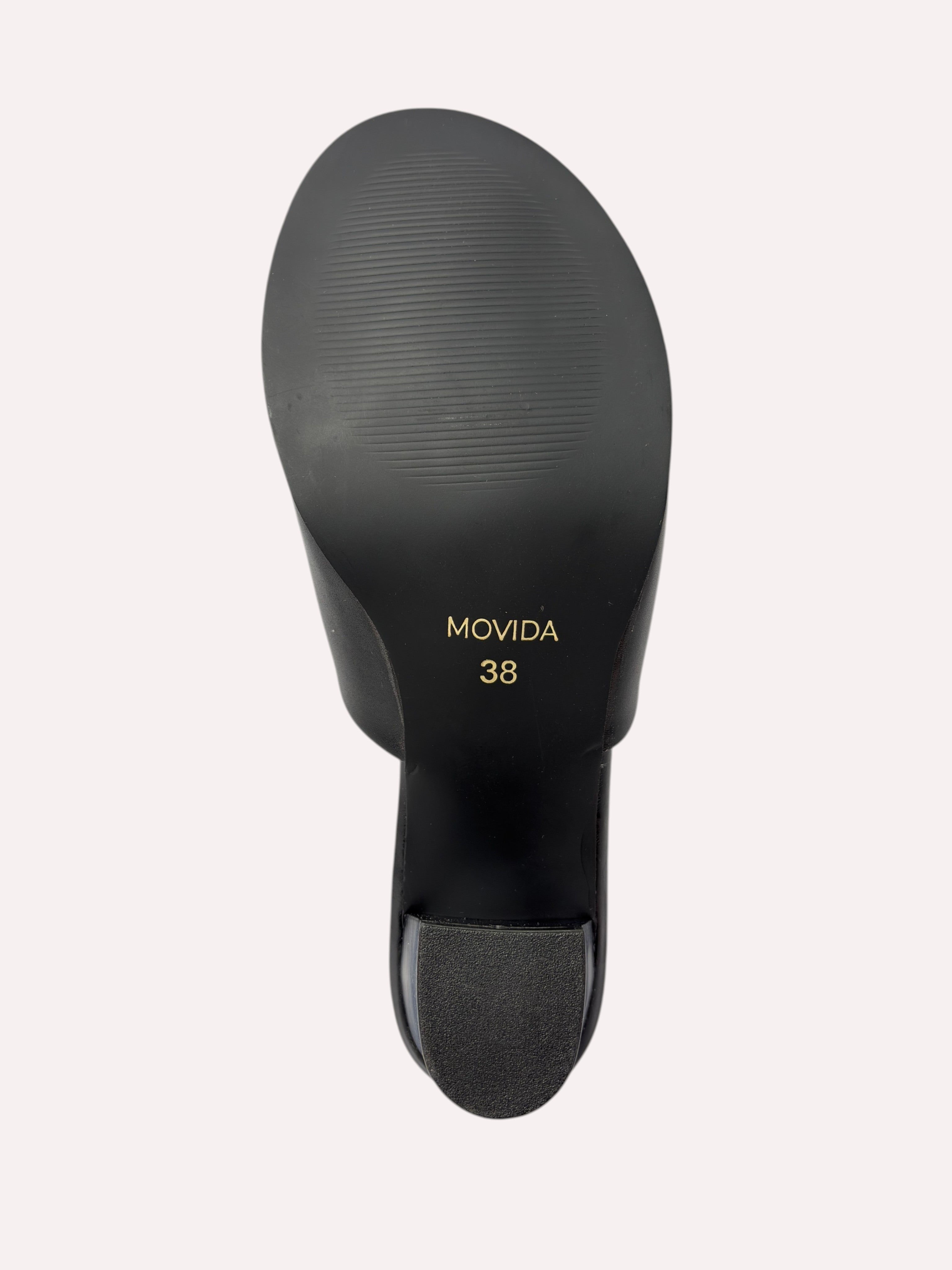 Cleo Sculptural Spiral Heel Mule – Black