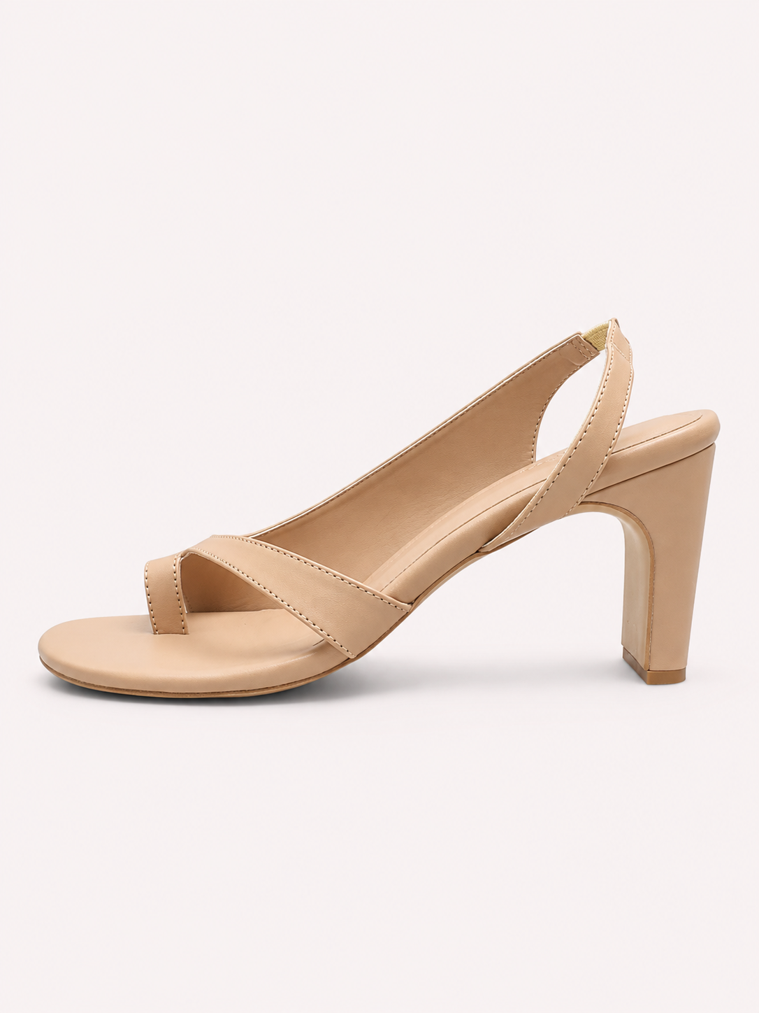 Vera Thong Strap Cone Heel Slingback – Tan